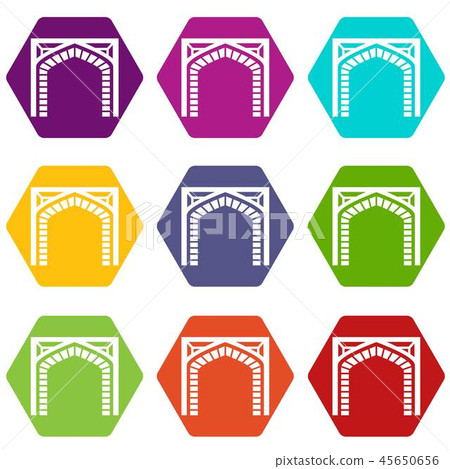 Gate icons set 9 vector Gate icons set 9 vector 45650656