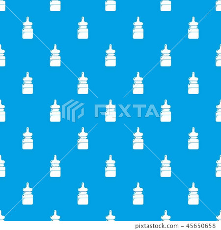 Baby bottle pattern vector seamless blue 45650658