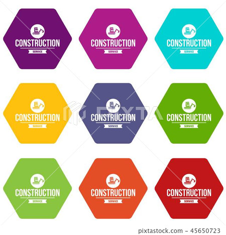 Construction creative icons set 9 vector Construction creative icons set 9 vector 45650723