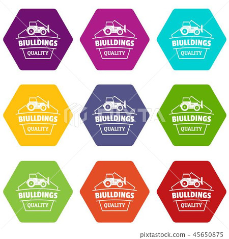 Building quality icons set 9 vector Building quality icons set 9 vector 45650875