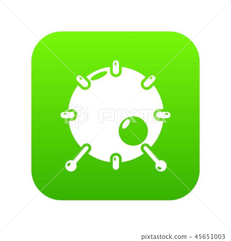 Drum icon green vector 45651003