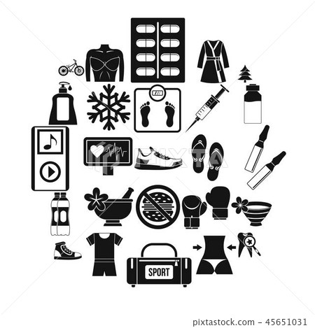 Body shape icons set, simple style - Stock Illustration [45651031] - PIXTA