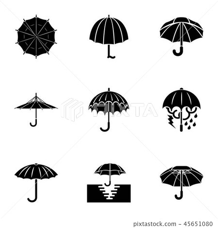 Hood icons set, simple style 45651080