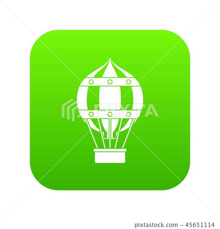 Old fashioned helium balloon icon digital green Old fashioned helium balloon icon digital green 45651114