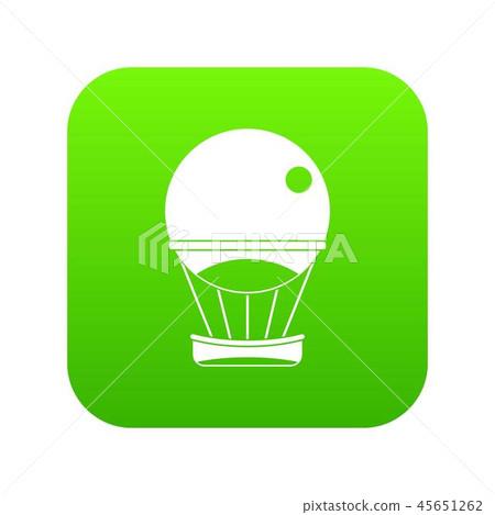 Aerostat balloon icon digital green Aerostat balloon icon digital green 45651262