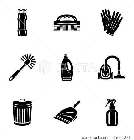 Sweep icons set, simple style 45651286