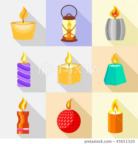 Combustion icons set, cartoon style 45651320