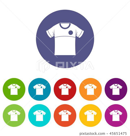 Shirt icons set vector color 45651475