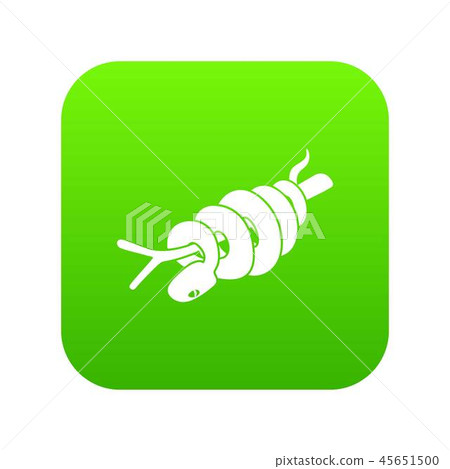Ratsnake icon green vector 45651500