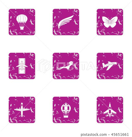 Ascendancy icons set, grunge style 45651661