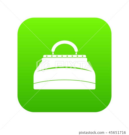 Carpetbag icon digital green 45651716