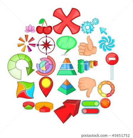 Arrow icons set, cartoon style Arrow icons set, cartoon style 45651752