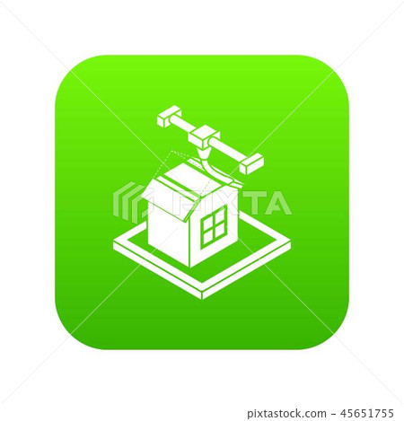 House d printing icon green vector House d printing icon green vector 45651755