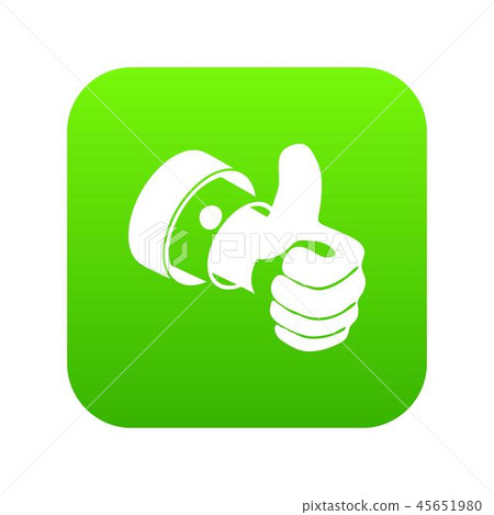Election thumb up icon green vector Election thumb up icon green vector 45651980