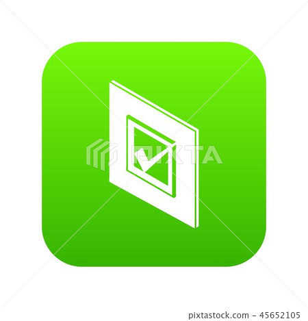 Voted sign icon green vector Voted sign icon green vector 45652105