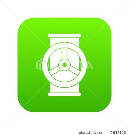 Valve icon digital green 45652128