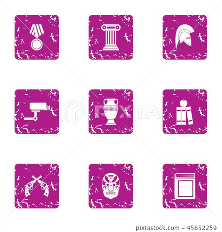 Skansen icons set, grunge style Skansen icons set, grunge style 45652259