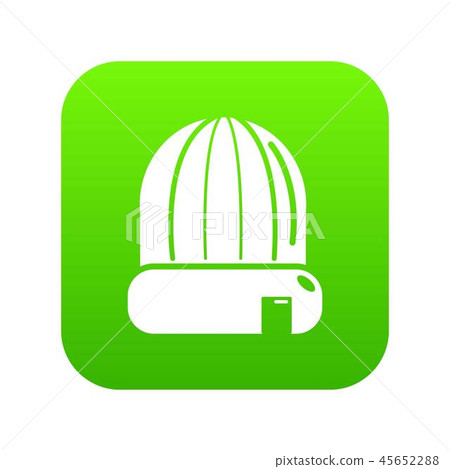 Winter hat cap icon green vector Winter hat cap icon green vector 45652288