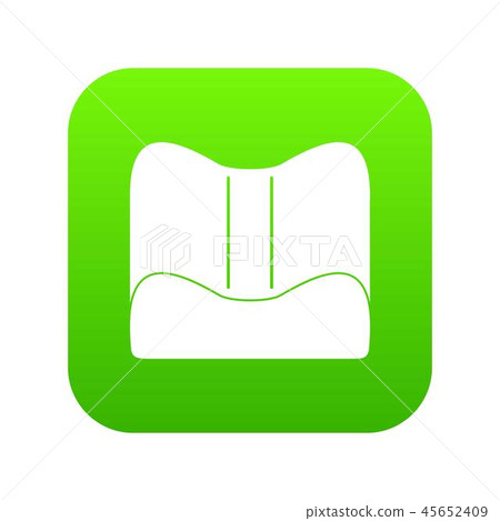 Orthopedic pillow icon digital green 45652409