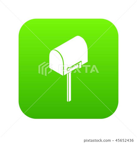 House postbox icon green vector House postbox icon green vector 45652436