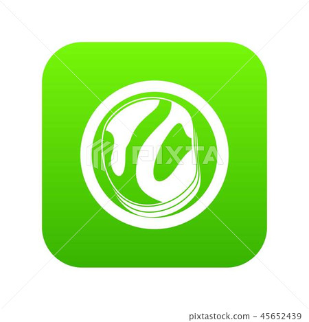 Asian meat icon digital green Asian meat icon digital green 45652439
