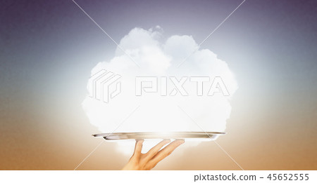 White cloud on tray White cloud on tray 45652555
