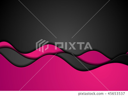 Pink black corporate waves abstract background Pink black corporate waves abstract background 45653537
