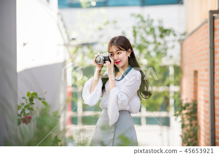 Female twenties female college students college students tour Holiday outings Female twenties female college students college students tour Holiday outings 45653921