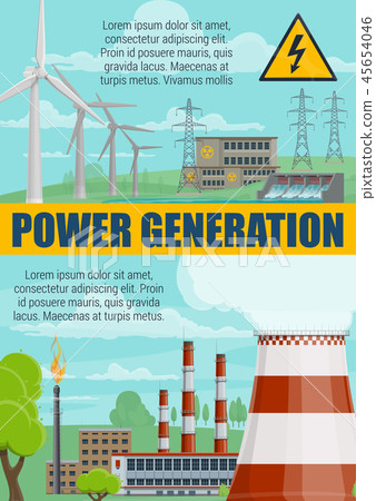 Energy power generation, power plants 45654046