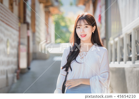 female woman college girl cute city romantic leisure female woman college girl cute city romantic leisure 45654210
