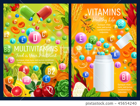 Multivitamins complex in food, health care Multivitamins complex in food, health care 45654240