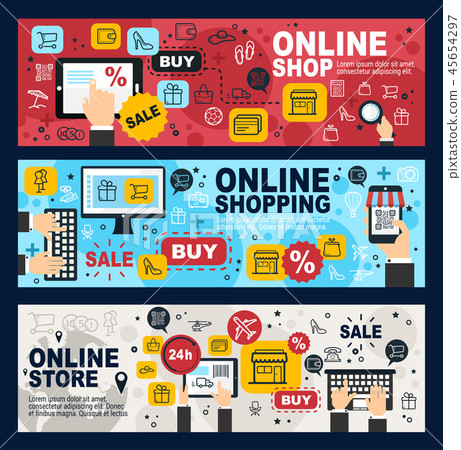 Online shop, e-commerce, web store and retail Online shop, e-commerce, web store and retail 45654297