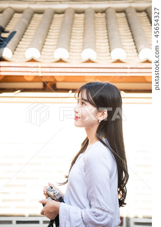 女人女大生女孩可愛都市浪漫休閒 女人女大生女孩可愛都市浪漫休閒 45654327