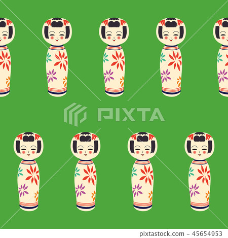 Kokeshi's overall pattern Kokeshi's overall pattern 45654953