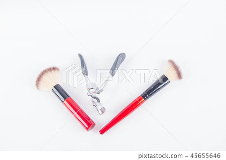 Set of decorative cosmetics on light colorful back 45655646