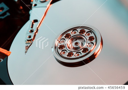 Disassembled hard drive from the computer, hdd Disassembled hard drive from the computer, hdd 45656459