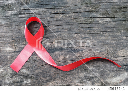 Red ribbon awareness for World aids day campaign 45657241
