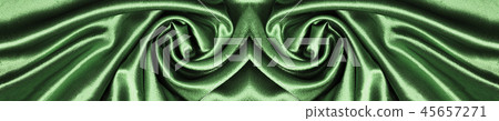 Twisted green satin fabric 45657271
