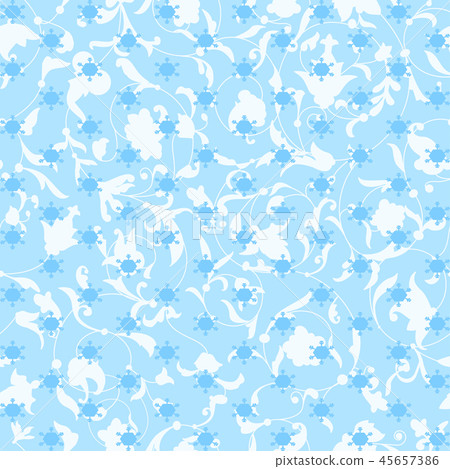 Vector seamless pattern with snowlakes. Christmas background 45657386