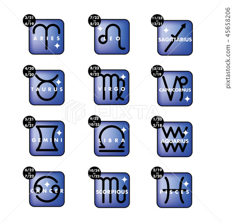 占星/占星象/例證|太陽標誌占星術例證 45658206