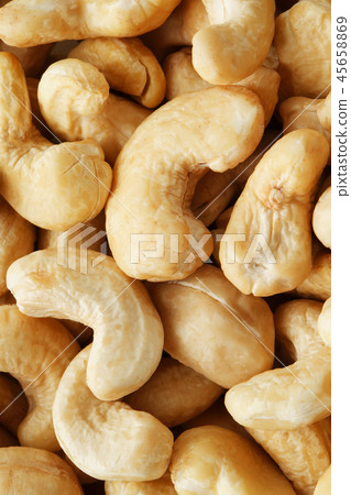 Organic Cashew with no shell on a background Organic Cashew with no shell on a background 45658869