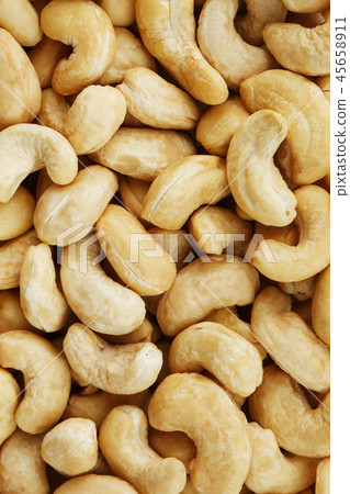 Organic Cashew with no shell on a background Organic Cashew with no shell on a background 45658911