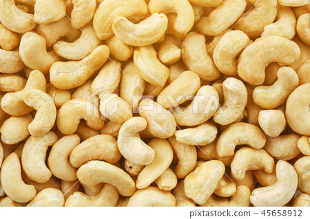 Organic Cashew with no shell on a background Organic Cashew with no shell on a background 45658912