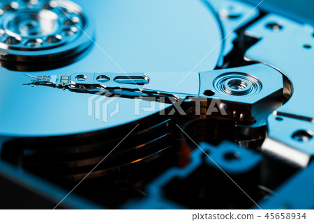 Disassembled hard drive from the computer, hdd wit 45658934