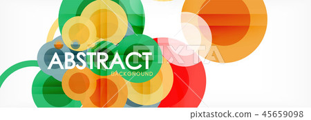 Abstract colorful geometric composition - multicolored circle background 45659098