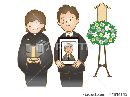 Funeral Illustration: Bereaved 45659160