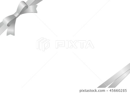 Card template with ribbon (Silver) - Stock Illustration [45660285] - PIXTA