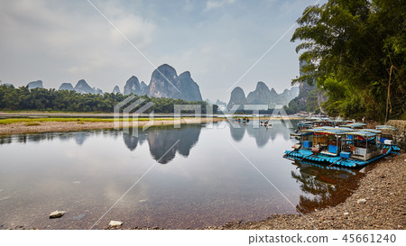 Lijiang River bank near Xingping, China. 45661240