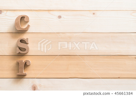 CSR (Corporate social responsibility) on wood 45661384