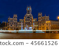 Madrid - Plaza de Cibeles with fountain and figure 45661526